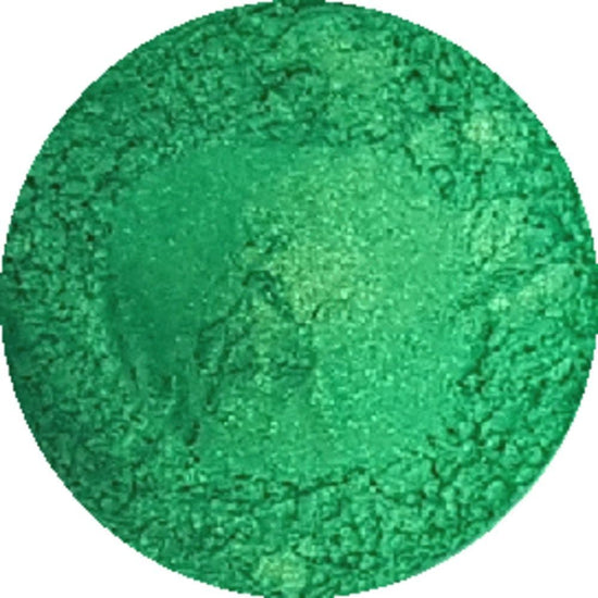 Bejewelled green cosmetic mica powder